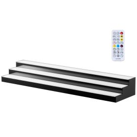 LED Lighted Liquor Bottle Display, 3 Tiers 60 inches, Acrylic Illuminated Home Bar Shelf Display with RF Remote & App Control