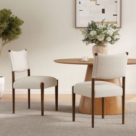 Modern Dining Chair,Kitchen Chair With Thick Seat Cushion and Solid Wood Legs, Dining Chairs for Home Bar/Restaurant and Dining Room,Set of 2,Wal